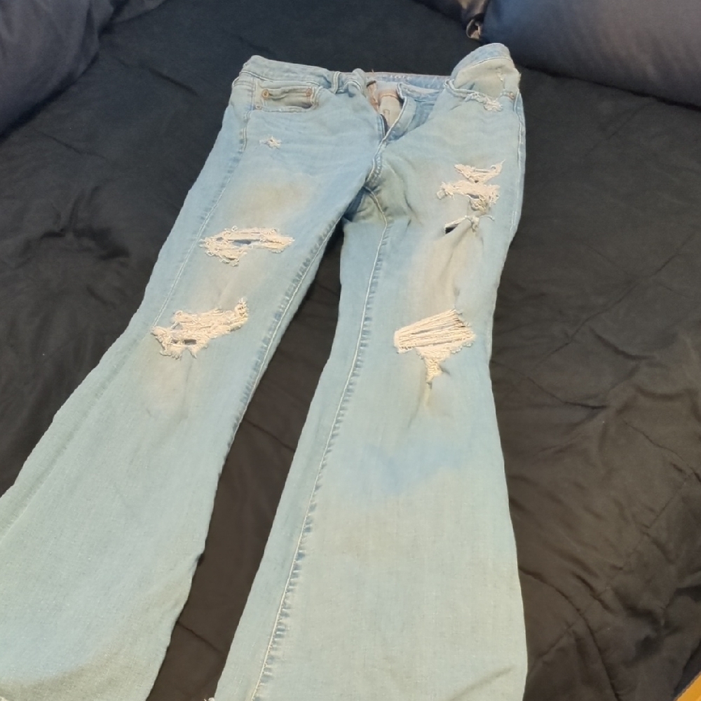 Distressed Light Blue Women's Jeans